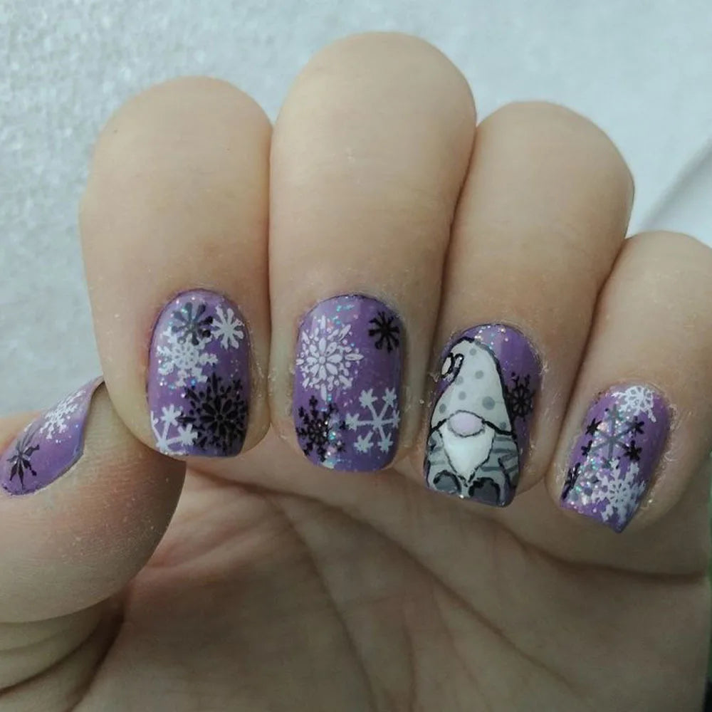 24pcs Merry Christmas Press On Nails