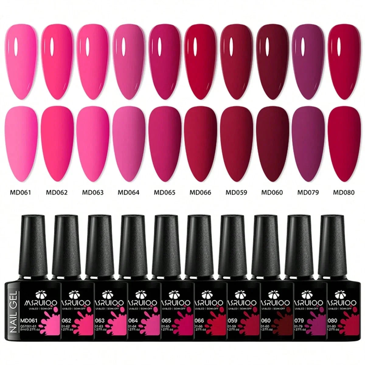 10pc Nail Gel Polish Set professional manicure tools set