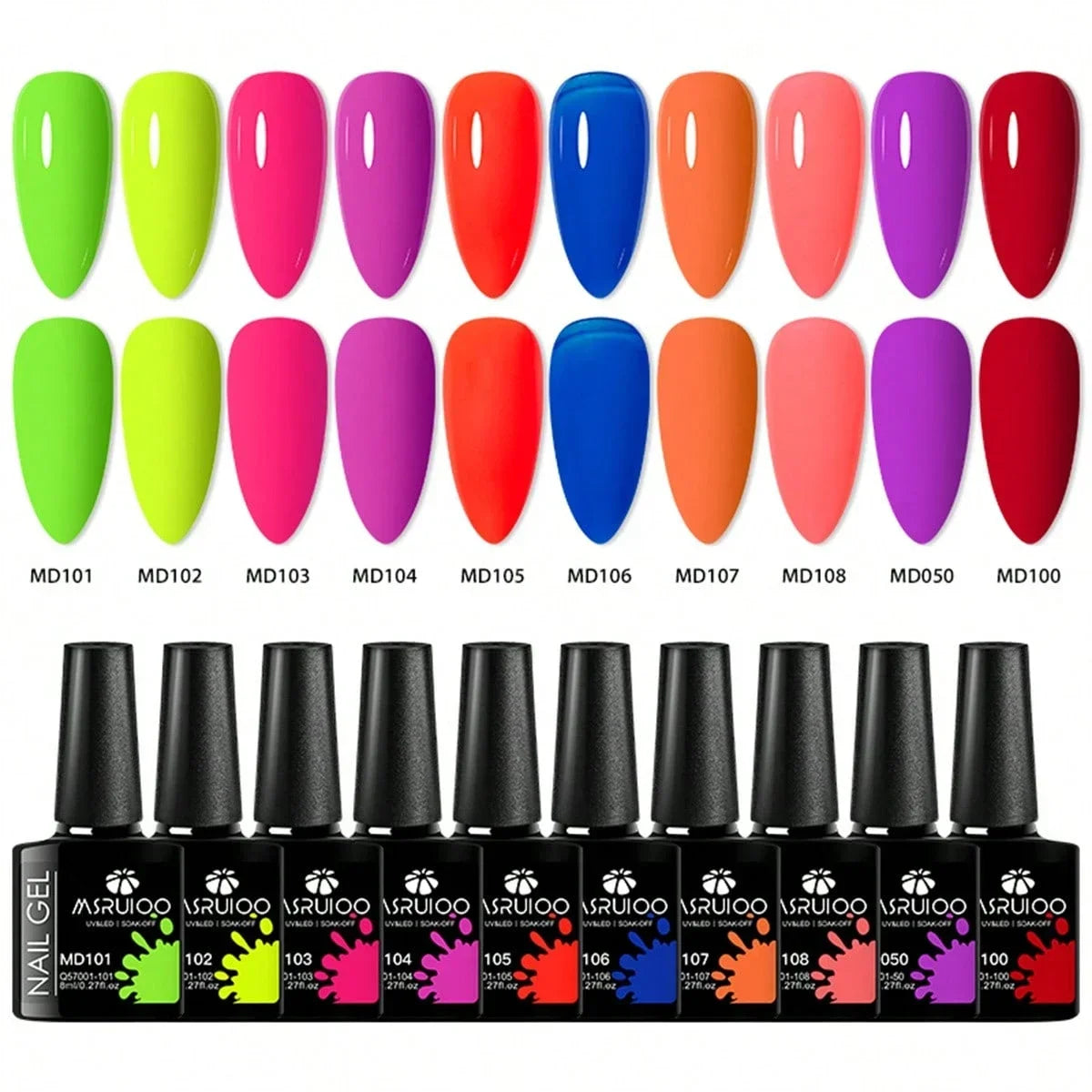 10pc Nail Gel Polish Set professional manicure tools set