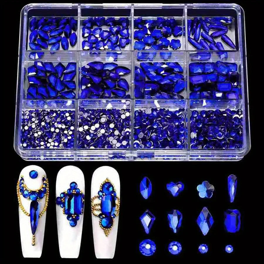 12 Grid/Box 3D Nail Gems