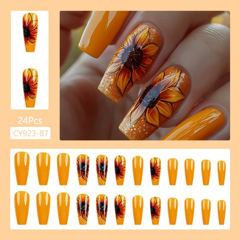 24Pcs/Set Cute and Playful Wearing False Nails