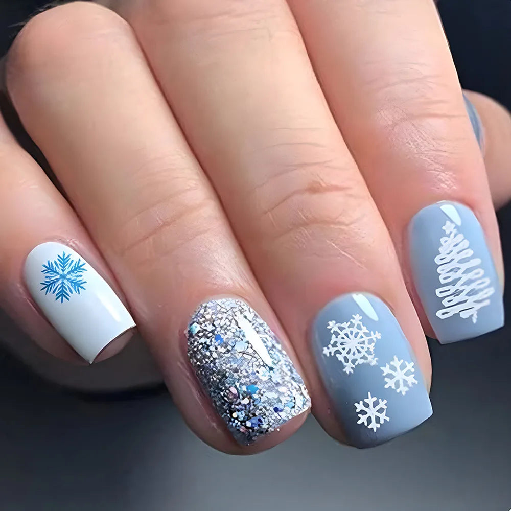 24pcs Merry Christmas Press On Nails