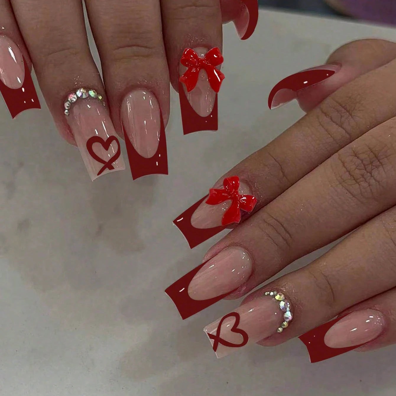 24pcs Ballet Fake Nails
