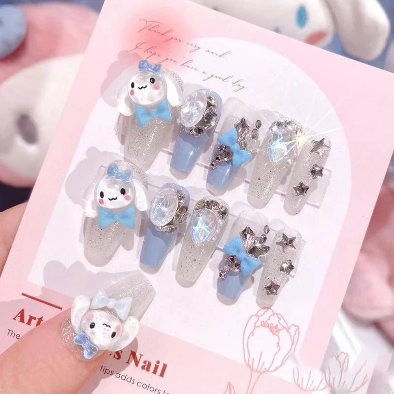 Sanrio Kawaii Pink My Melody Fake Nails 24Pc