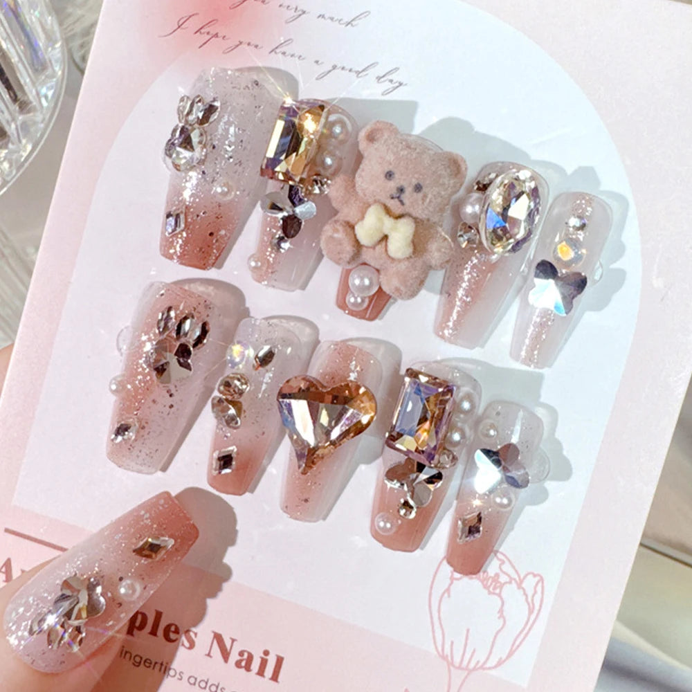 Sanrio Kawaii Pink My Melody Fake Nails 24Pc