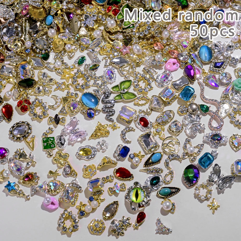 50Pcs 3D Mixed Random Luxury Nail