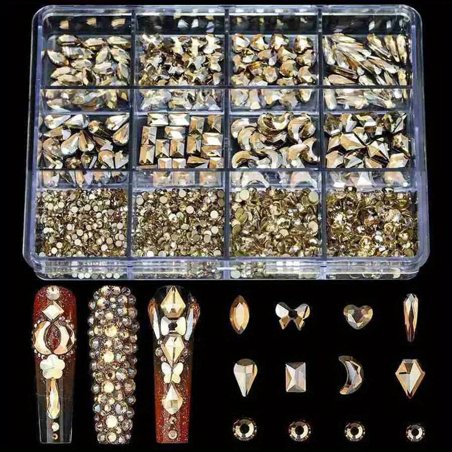12 Grid/Box 3D Nail Gems