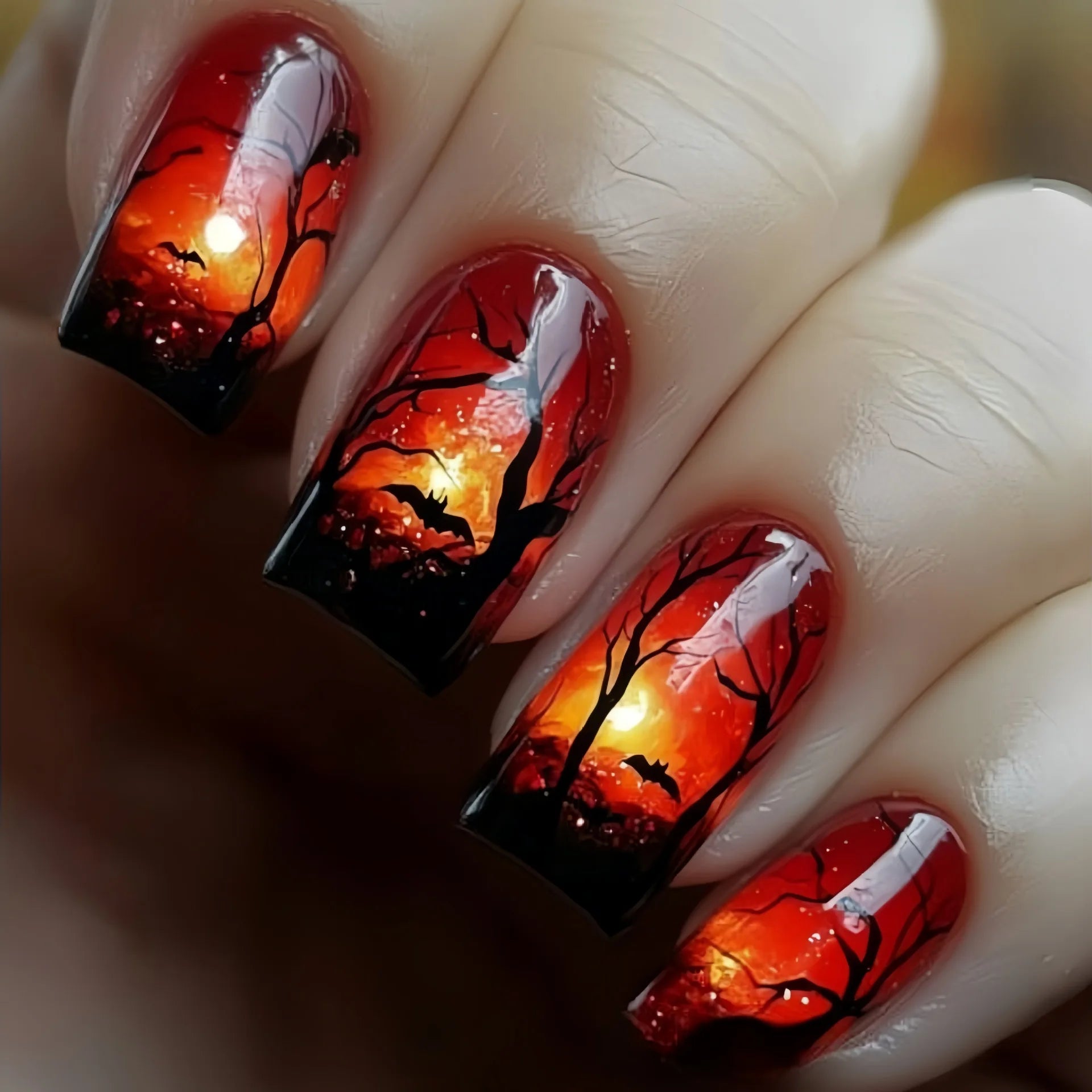 24pcs/set Medium fake nails for
