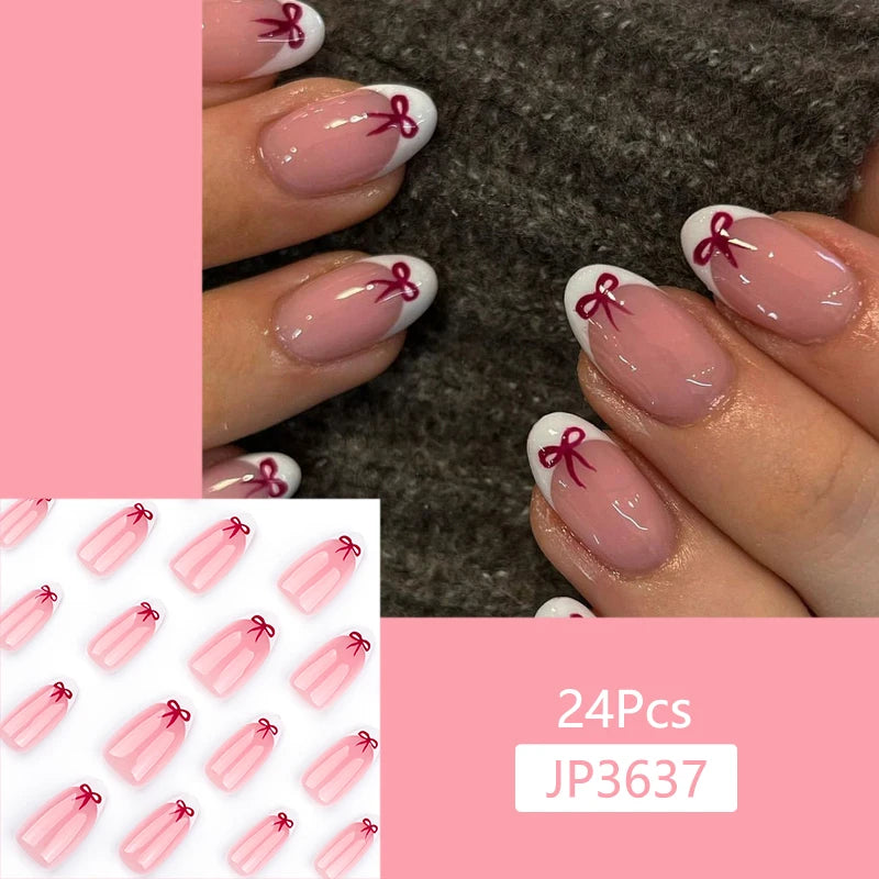 24Pcs/Set Cute and Playful Wearing False Nails
