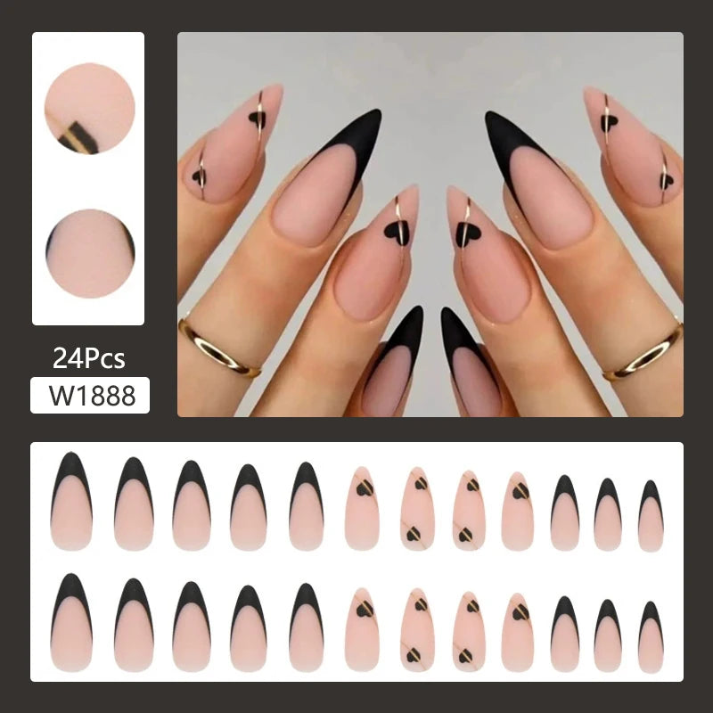 24Pcs/Set Cute and Playful Wearing False Nails