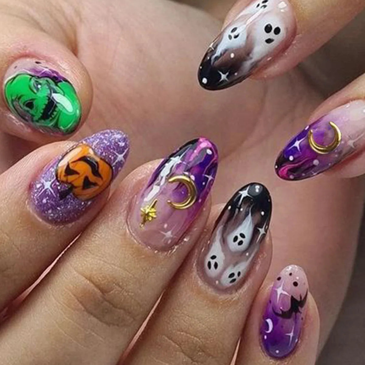 24pcsHalloween False Nails