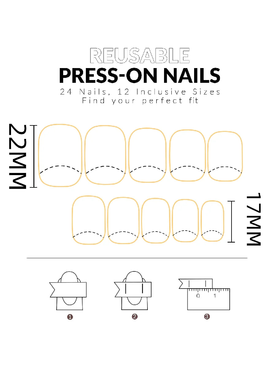 24PCS/1 BOX Gradient Patch  Fake Nail