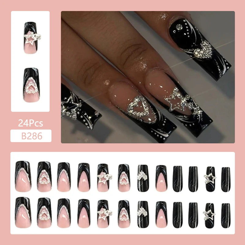 24Pcs/Set Cute and Playful Wearing False Nails