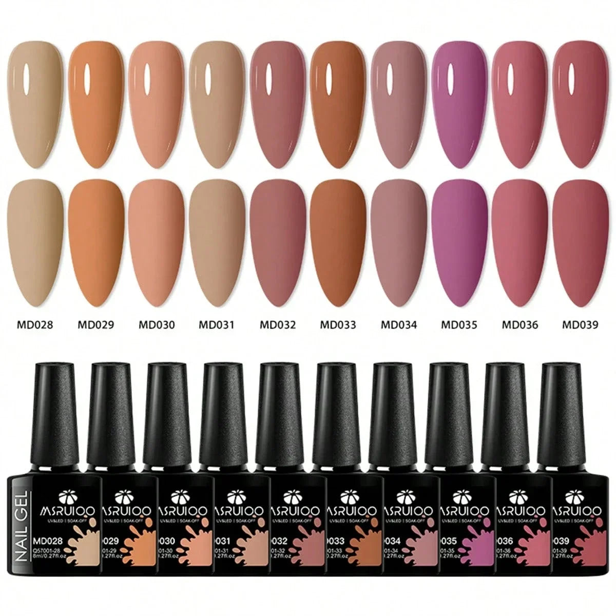10pc Nail Gel Polish Set professional manicure tools set