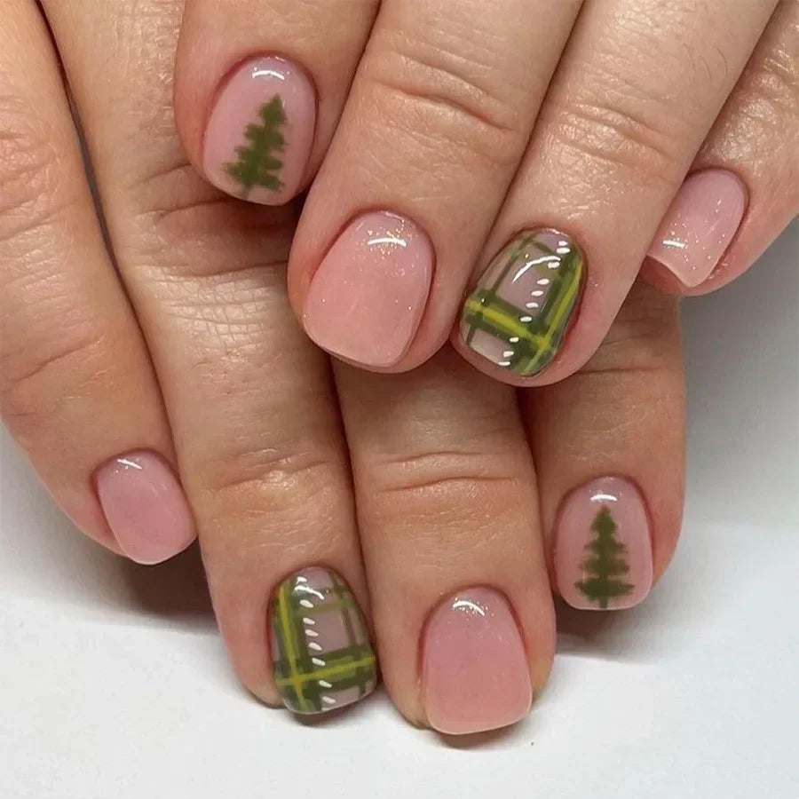 24Pcs Short Oval Press-On Nails