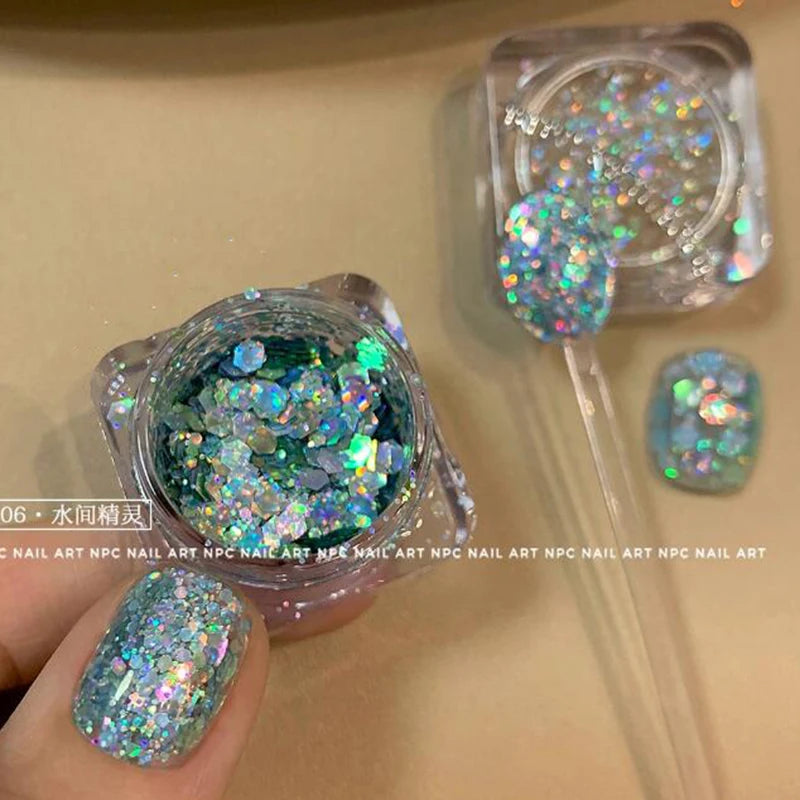 1Box Chameleon Nail Flakes Net2-3g