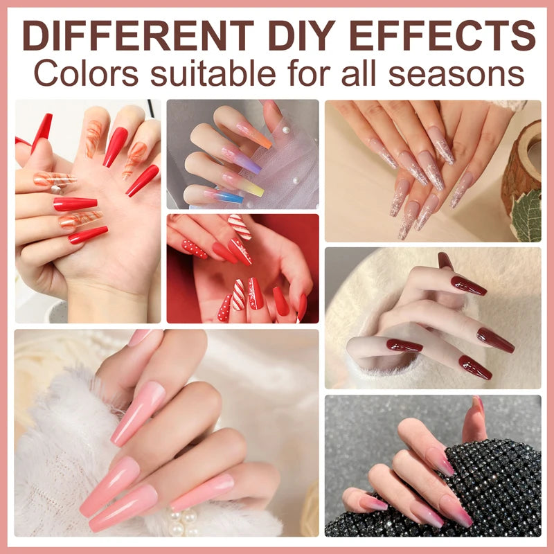 42Pcs/Set Gel Nail Polish Kit Hybrid Varnish Set