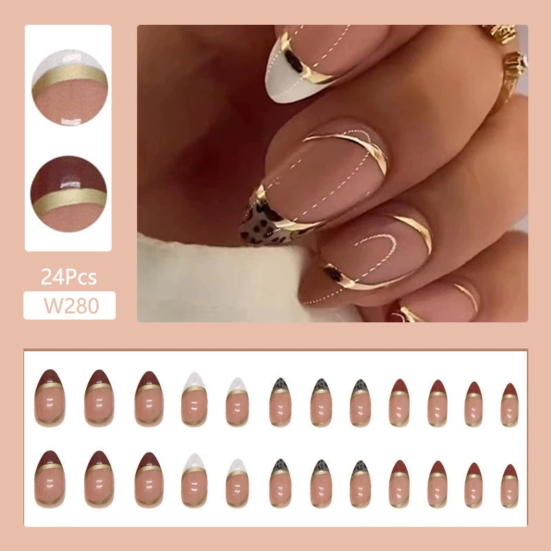 24Pcs/Set Cute and Playful Wearing False Nails