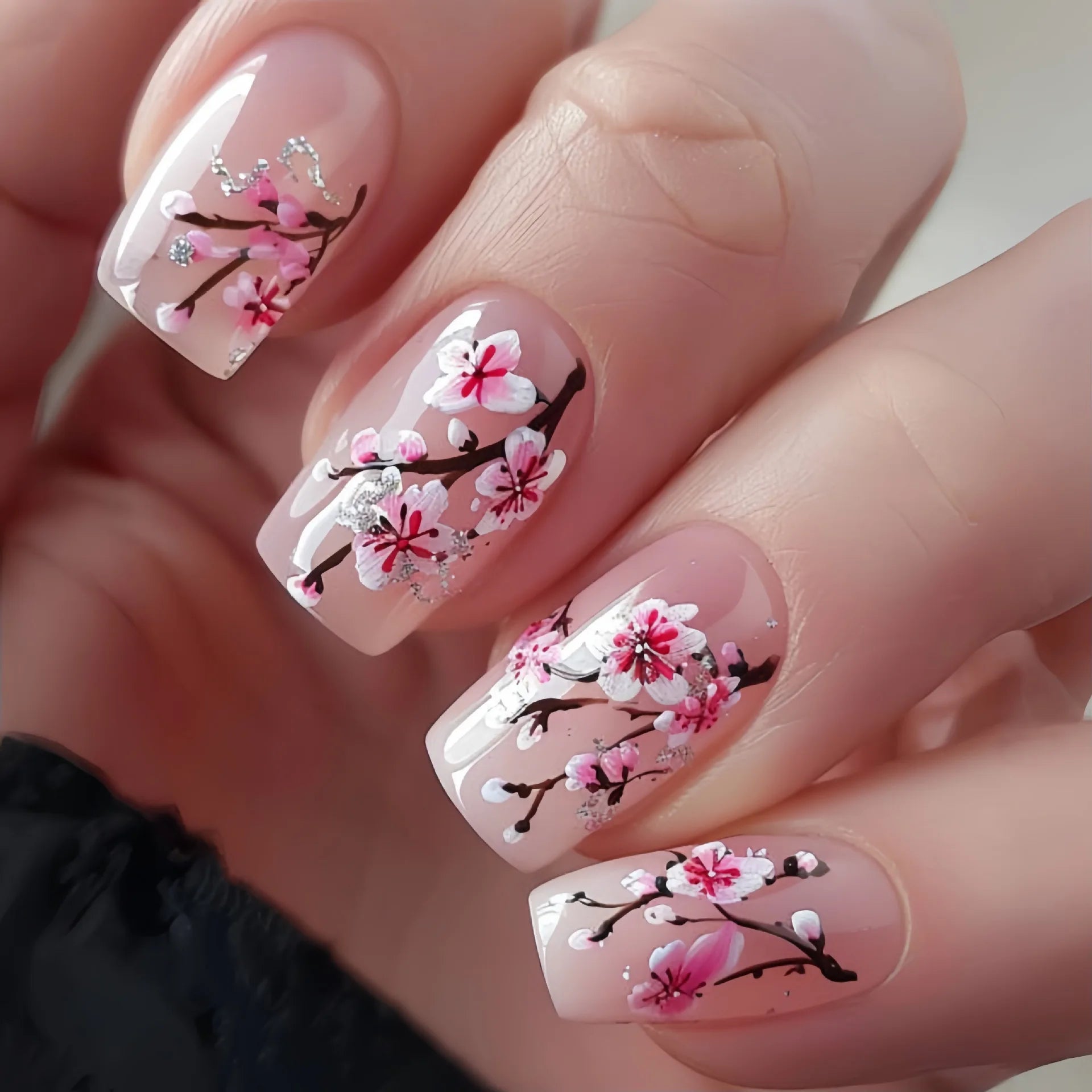 24pcs/set short medium long fake nails
