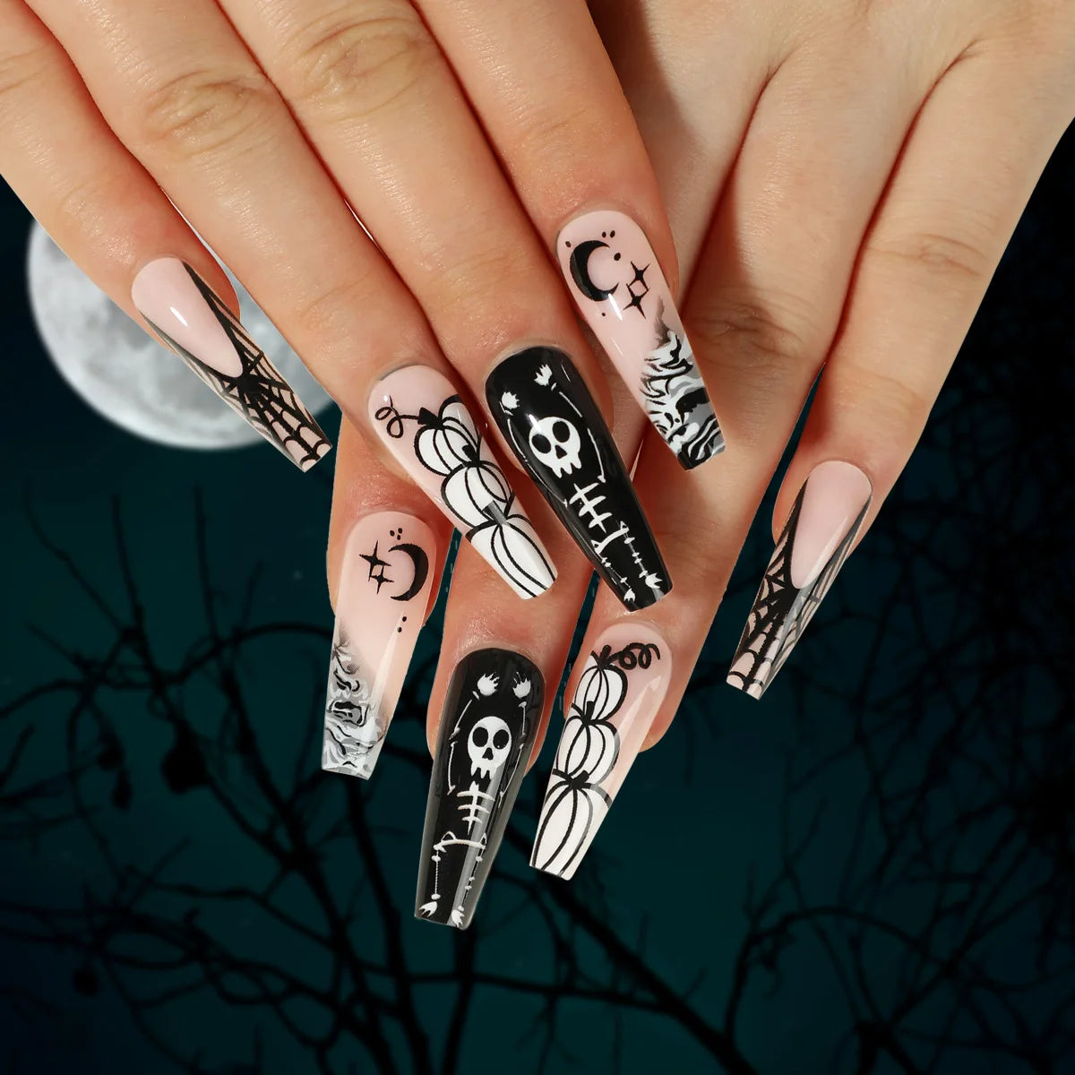 24pcsHalloween Fake Nails