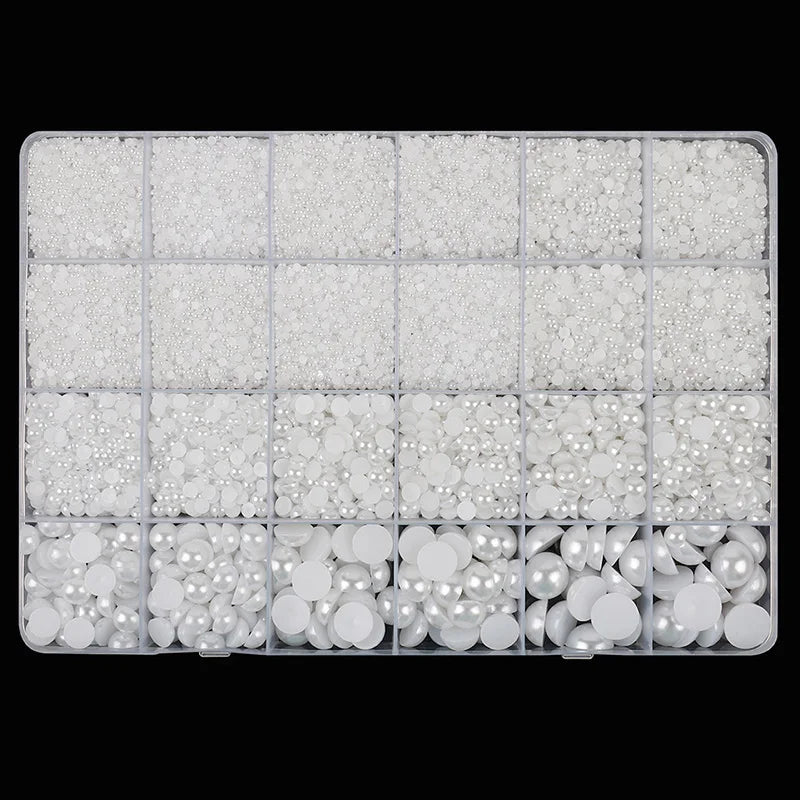 2500pcs Glass Crystal Diamond Flat Bottom Rhinestones Nail