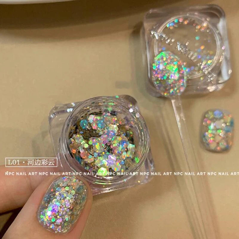 1Box Chameleon Nail Flakes Net2-3g