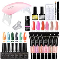 Nail Extension Kit Acrylic Gel Polish Nail with UV LED