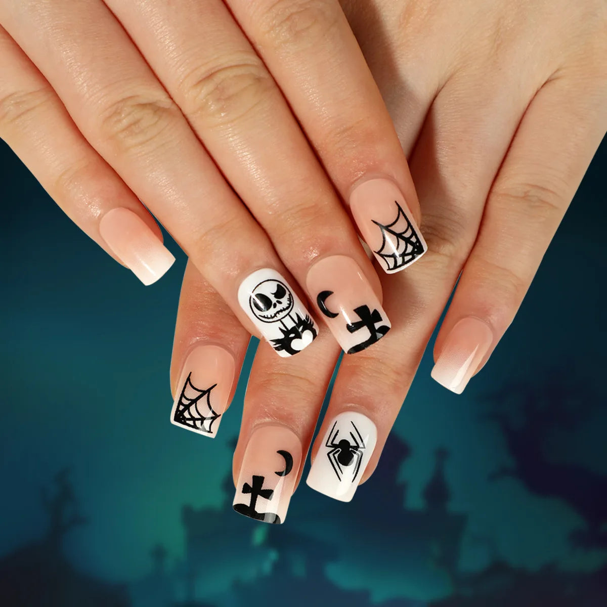24pcsHalloween Fake Nails