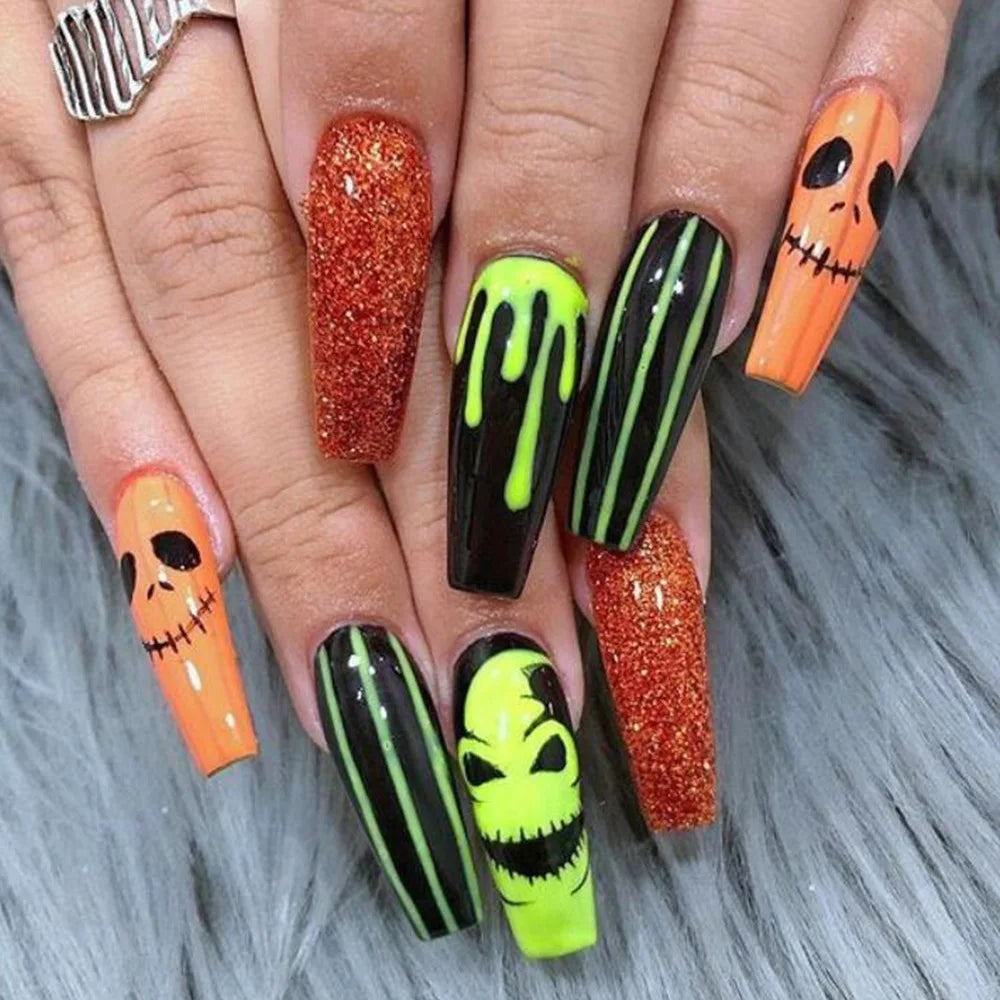 24pcsHalloween Fake Nails