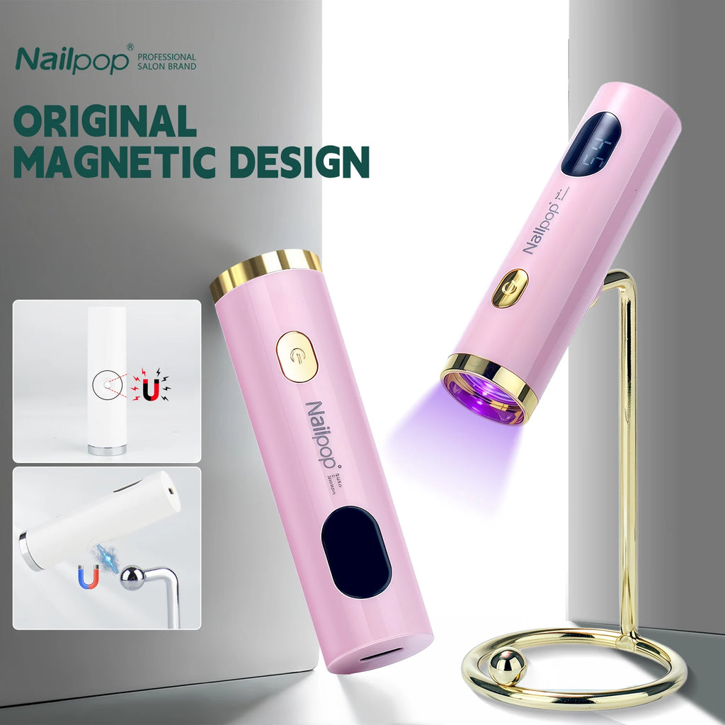Portable Magnetic Pink UV Nail Lamp
