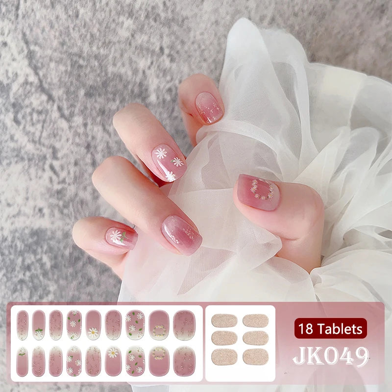 24Tips/Sheet Multicolor UV Semi-Cured Gel Nail Patch