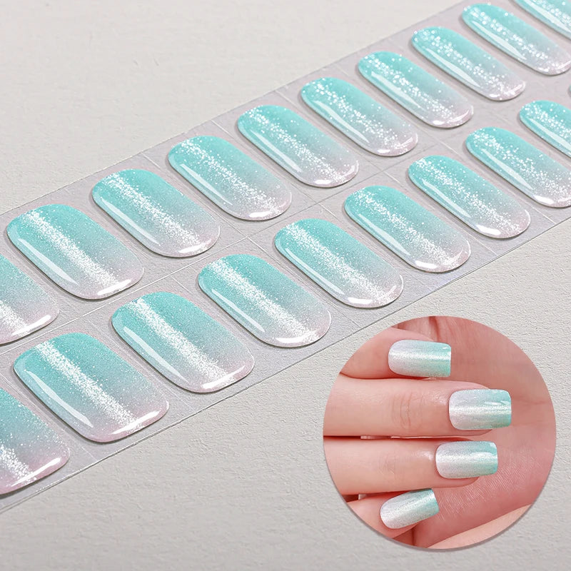 Glitter Cat Eyes UV-Free Gel Nail Sticker