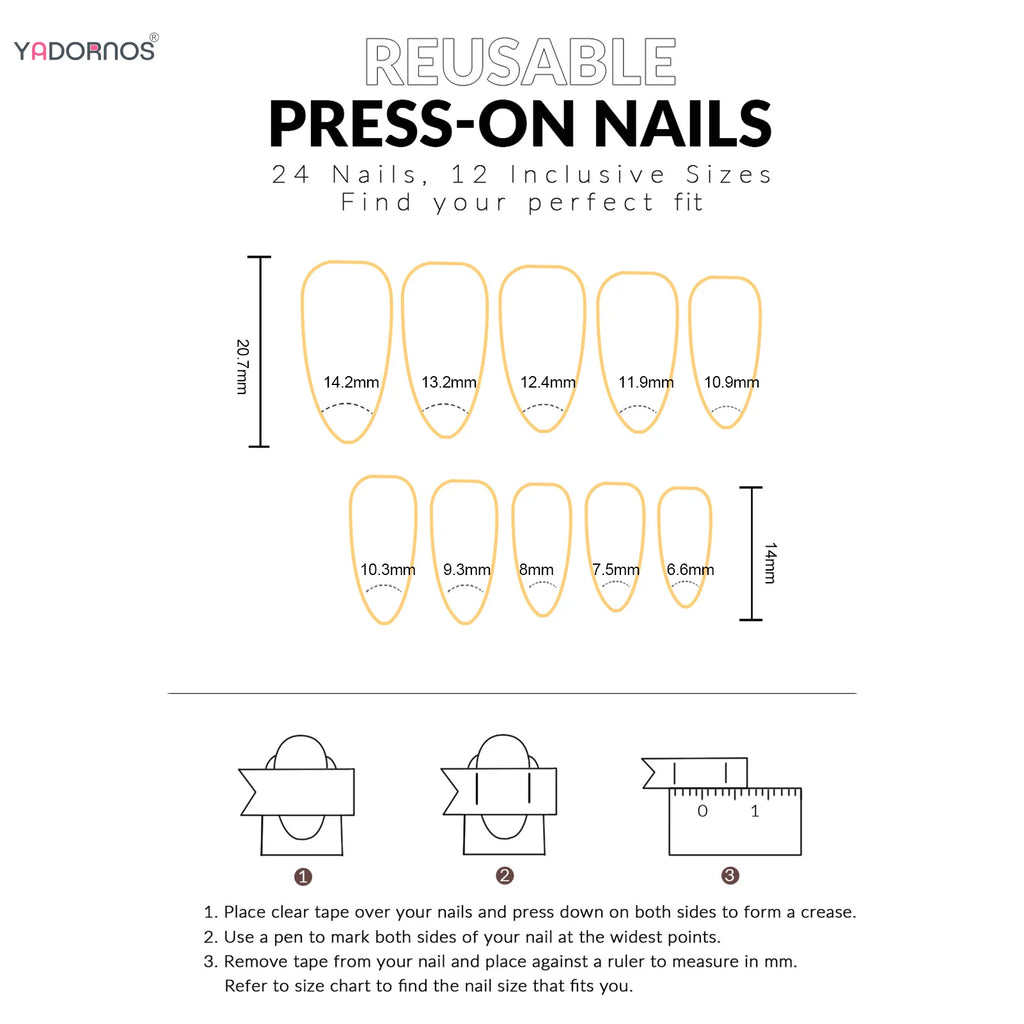 24pcs Merry Christmas Press On Nails