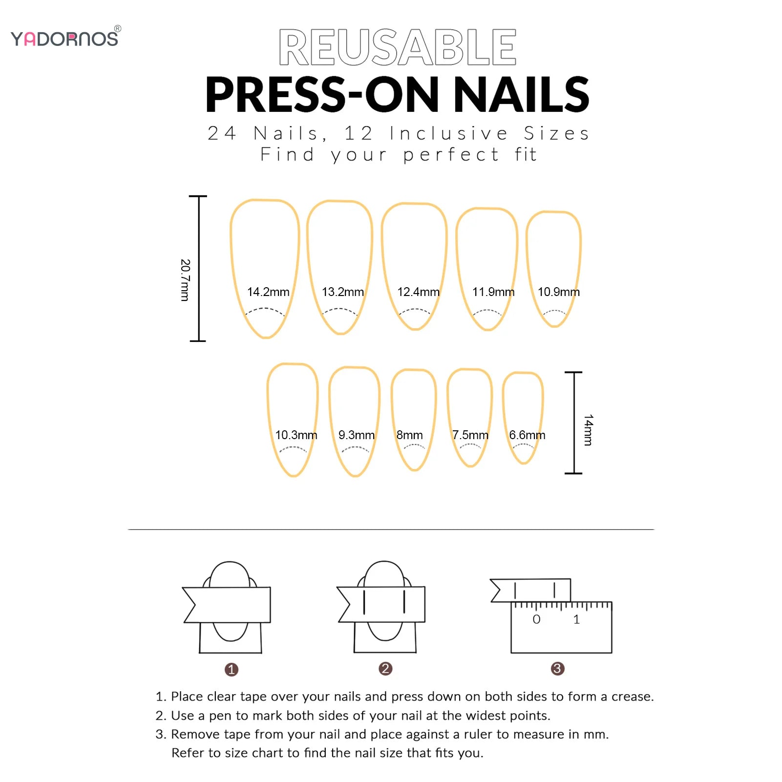 24pcs Merry Christmas Press On Nails
