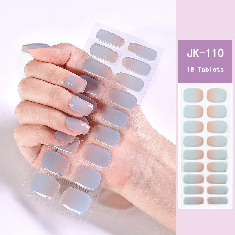 24Tips/Sheet Multicolor UV Semi-Cured Gel Nail Patch