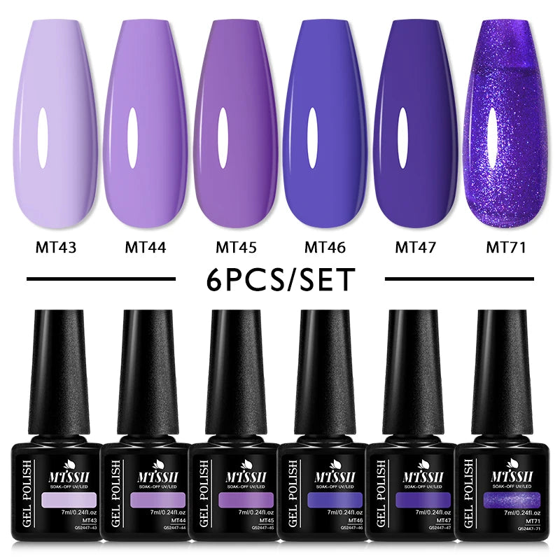 6Pcs Gel Nail Polish Set for Nails
