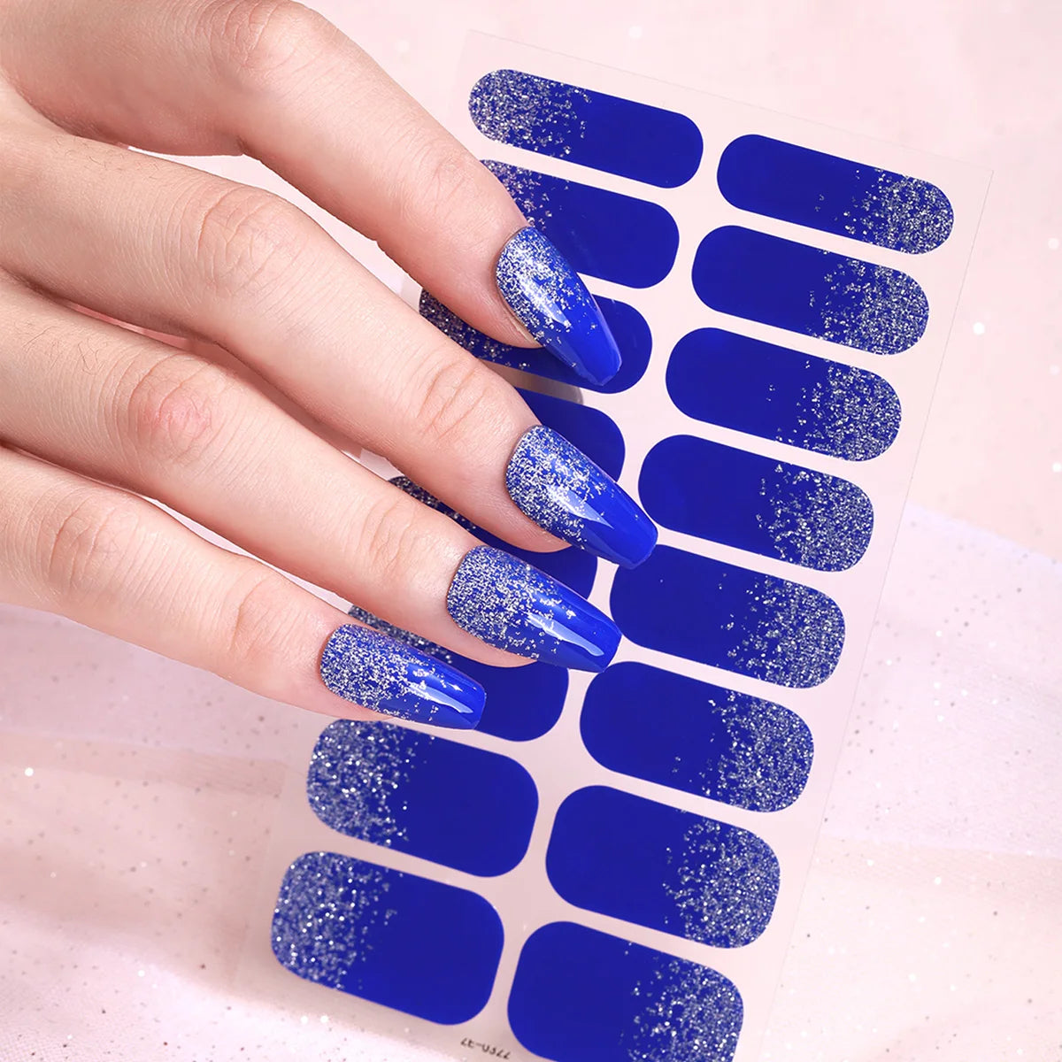 Gradient Glitter Self Adhesive Nail Art Stickers