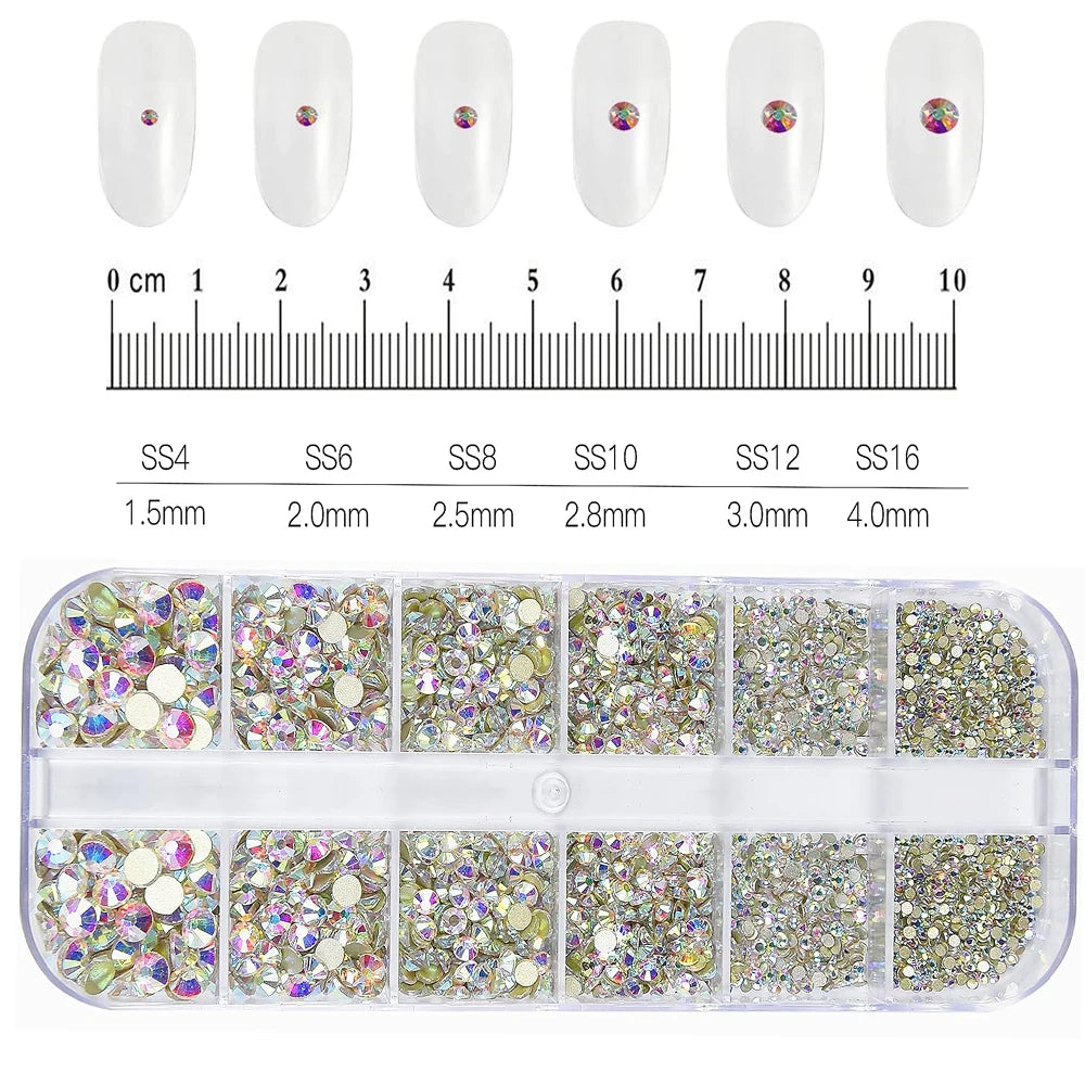 100/50cm Long Luxury Crystal Chain Nail