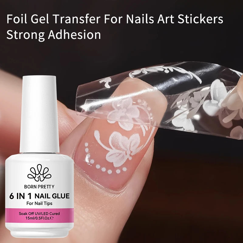 6 IN 1 Nail Glue Gel for Acrylic Nails