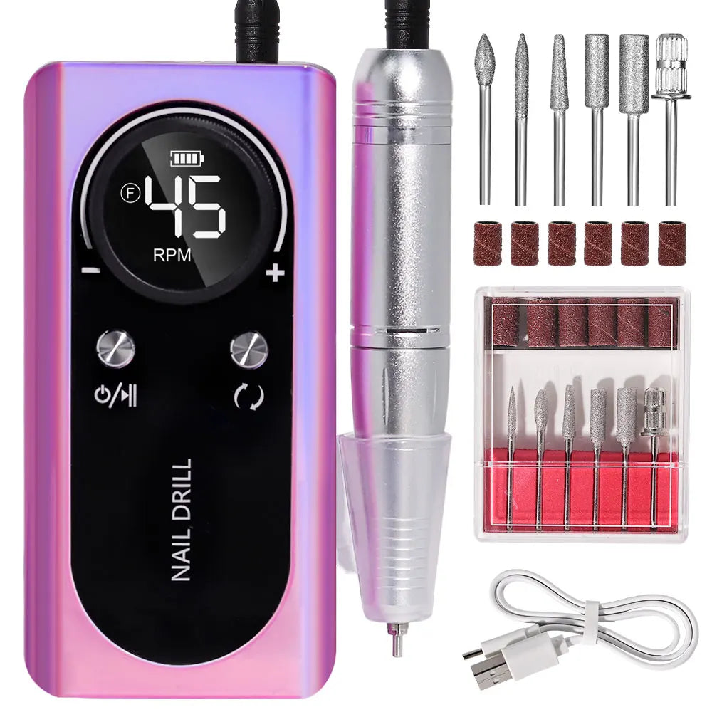 Rechargeable Nail Drill Machine with LCD