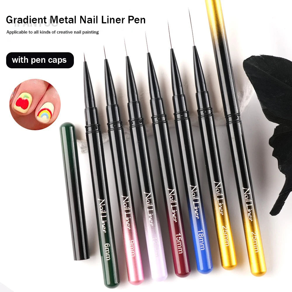 Nails Art Liner Brushes Elongated Lines Striping Drawing Painting