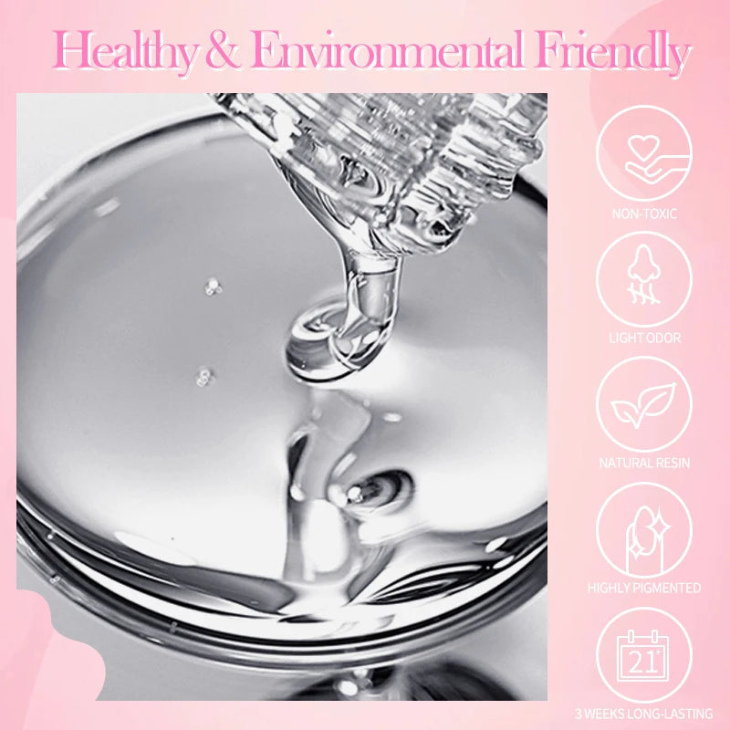 6 in 1 Nail Glue Gel Extra Strong Adhesive for Press on Nails