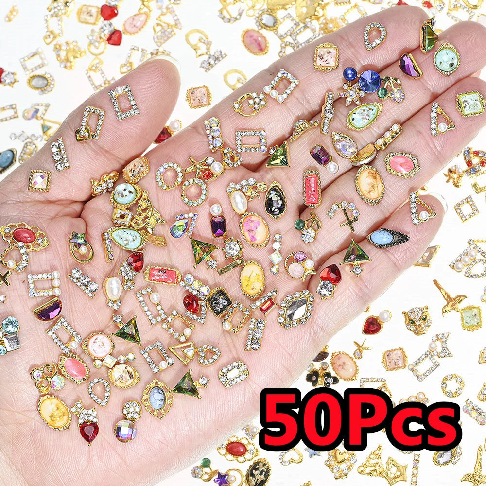 50Pcs 3D Mixed Random Luxury Nail