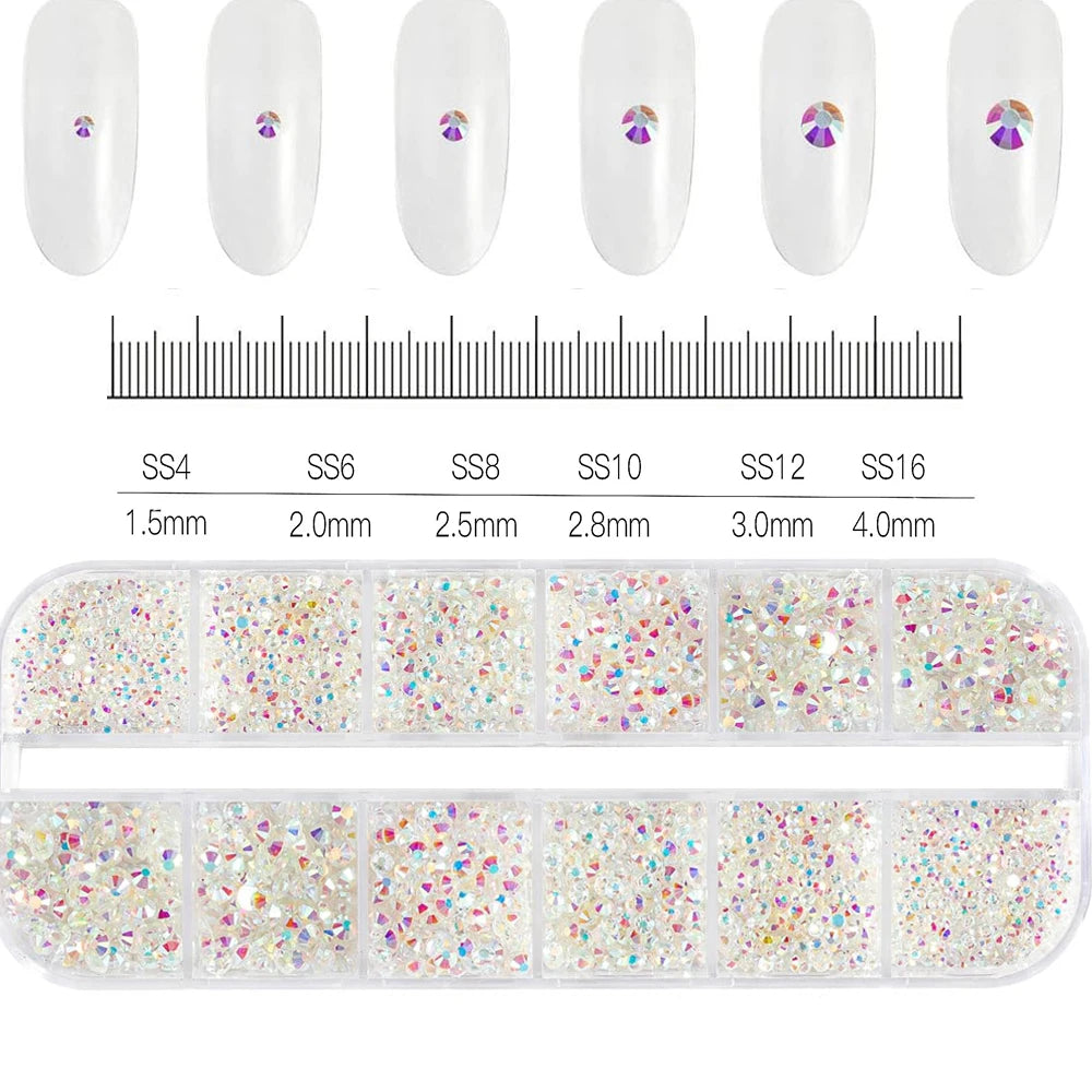 100/50cm Long Luxury Crystal Chain Nail