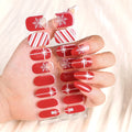 Snowflake Christmas Semi-Cured Gel Nail Stickers