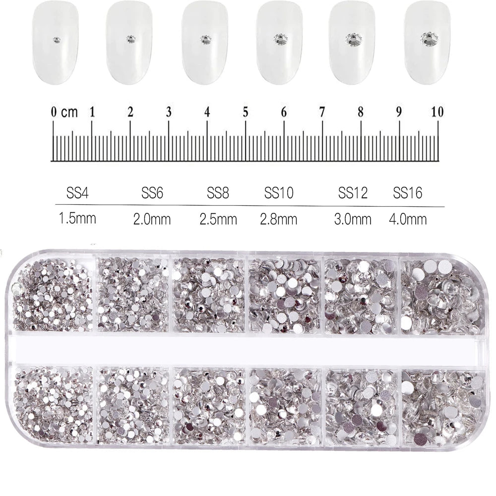 100/50cm Long Luxury Crystal Chain Nail