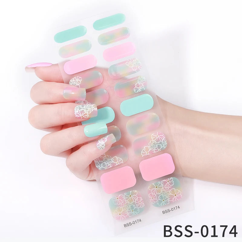 Semi-Cured Gel Nail Stickers Simple