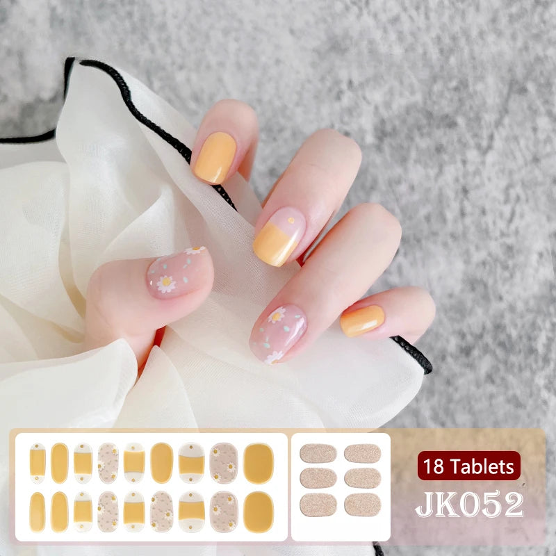 24Tips/Sheet Multicolor UV Semi-Cured Gel Nail Patch