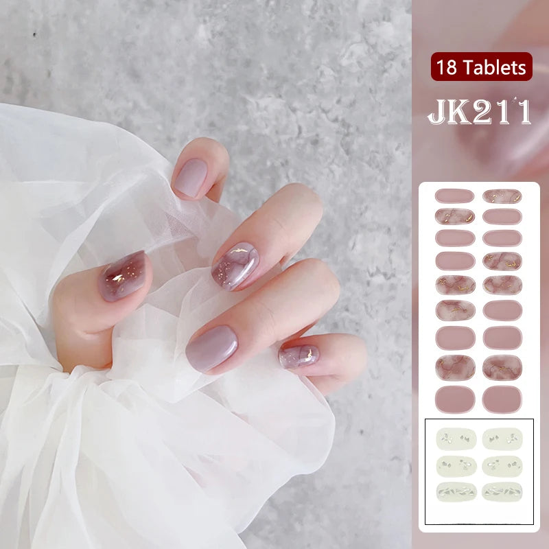 24Tips/Sheet Multicolor UV Semi-Cured Gel Nail Patch