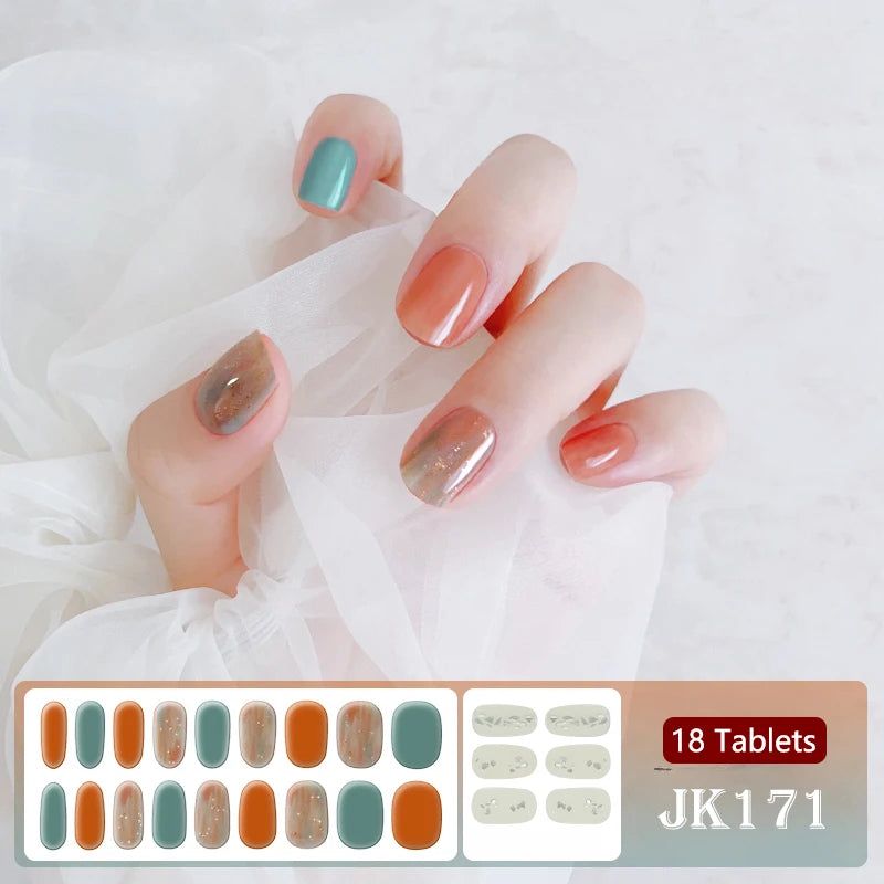 24Tips/Sheet Multicolor UV Semi-Cured Gel Nail Patch